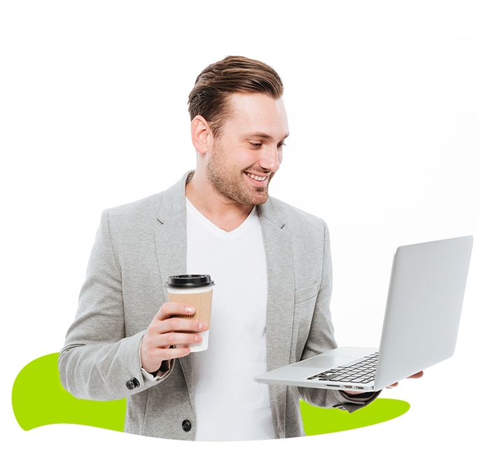 Man with laptop