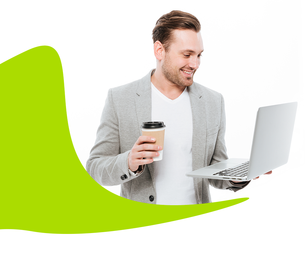 Man with laptop