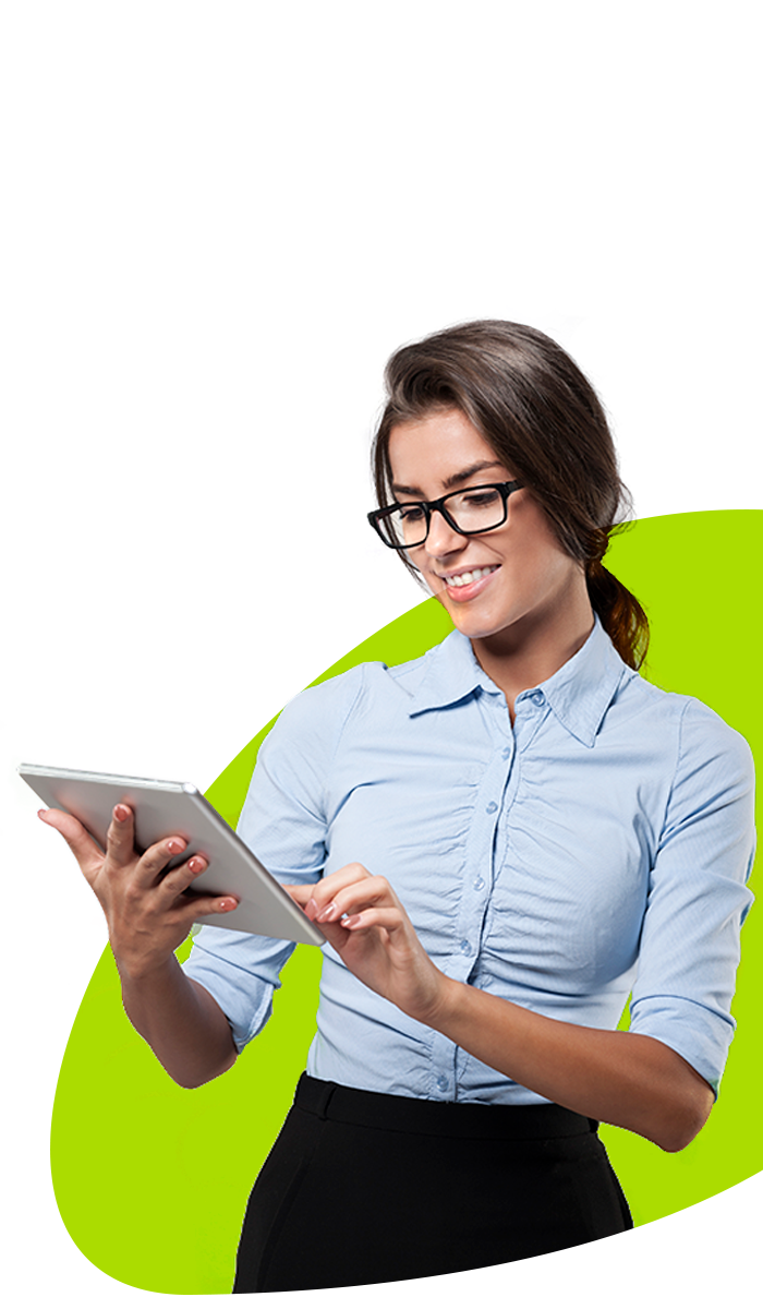 Woman with tablet